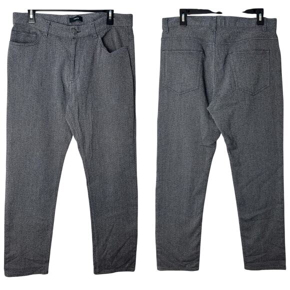 Theory Men's Grey Cotton Professional Slacks Work Pants Trousers - Picture 11 of 11